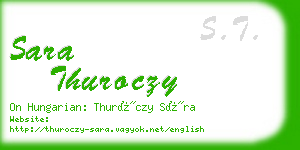 sara thuroczy business card